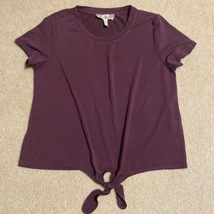 Pink Republic, cute top, front tie, size S, eggplant color